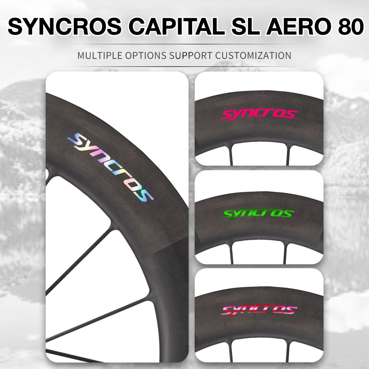 Syncros Capital SL80 Wheel Decal Sticker Kit – Logo Cover & Color Change