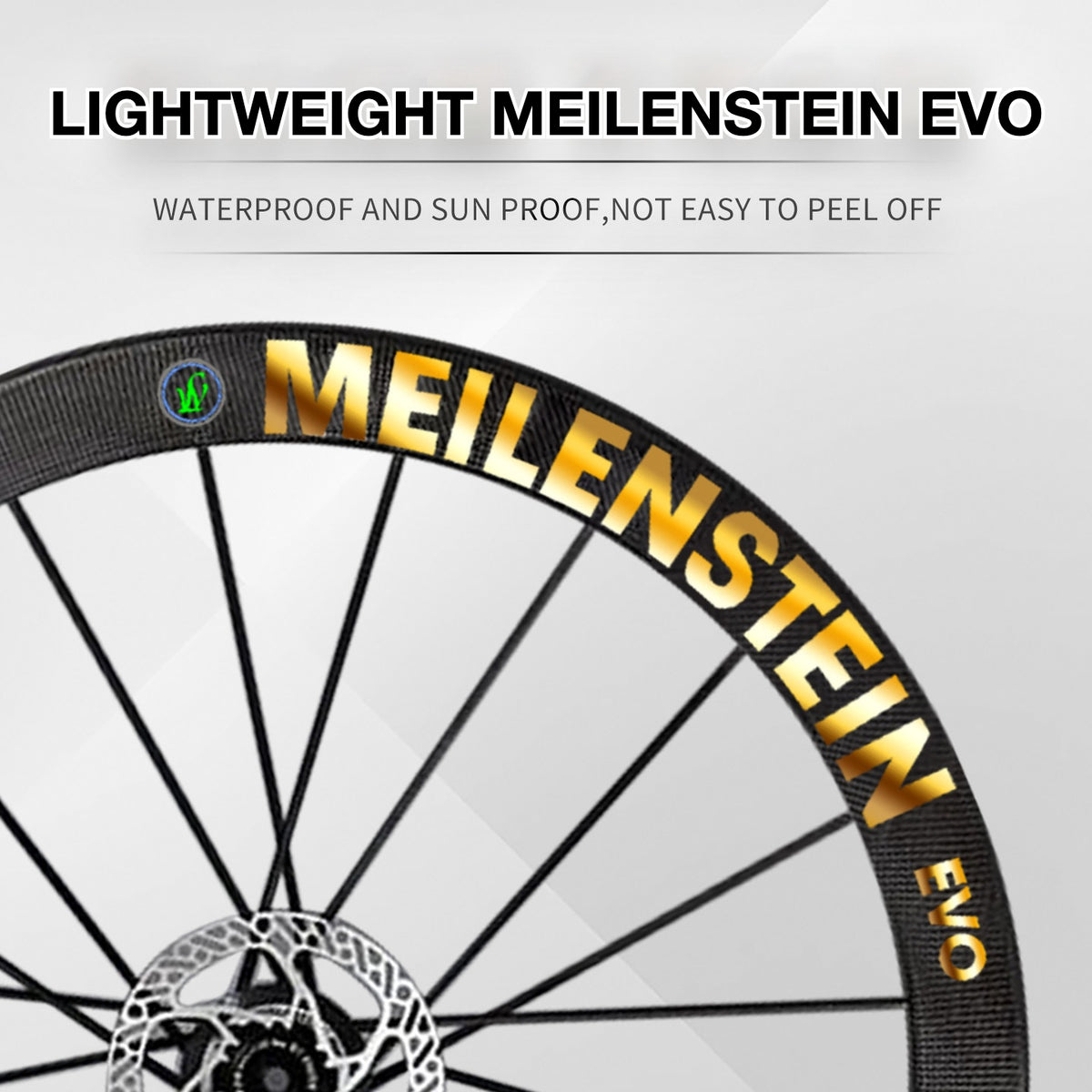 Lightweight MEILENSTEIN EVO Wheel Decal Sticker Kit – Logo Cover & Color Change