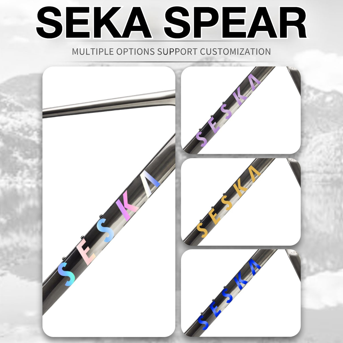 SEKA SPEAR Road Bike Frame Decals | Waterproof Custom Logo Replacement Stickers