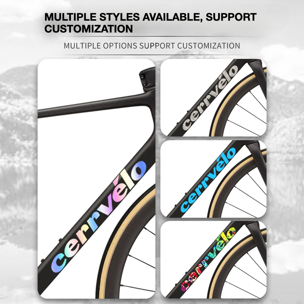 Custom OEM Logo Decals for 2026 Cervélo R5 Road Bike Frame | Waterproof Overlay Stickers(Please leave your frame size in the order notes when placing your order.）