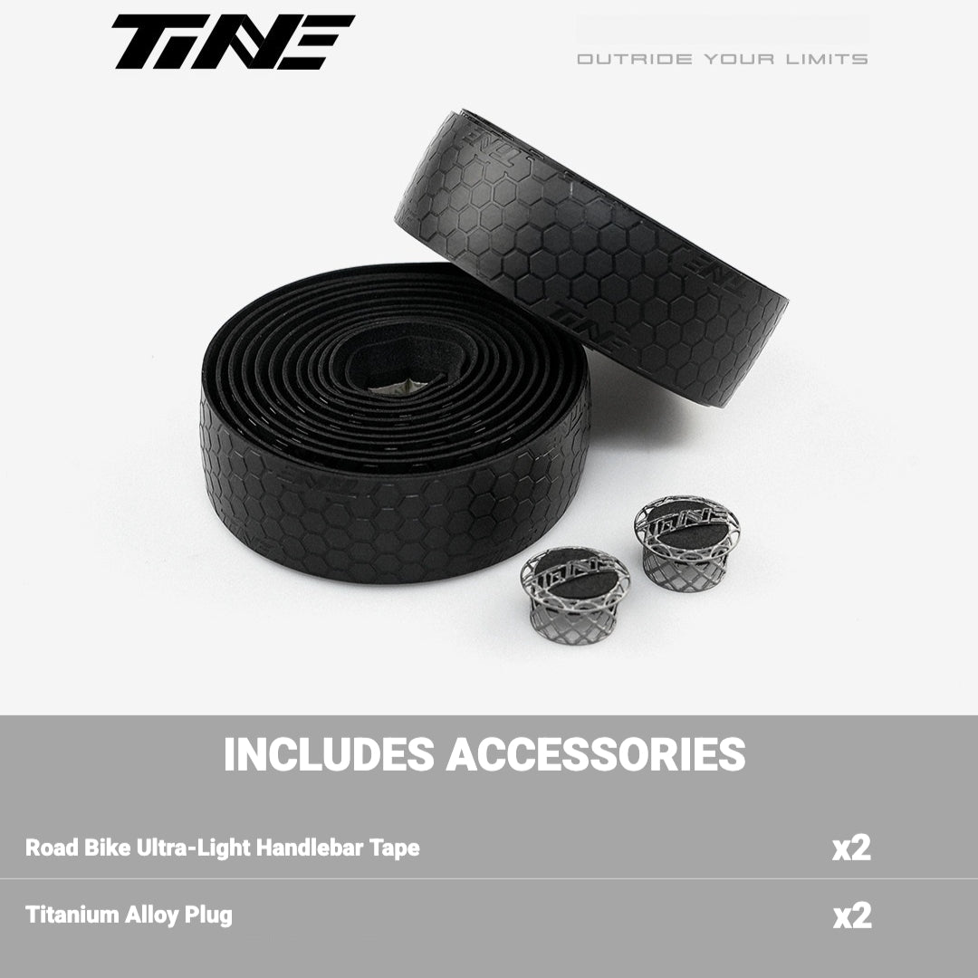 TiNE Ultra-Light Honeycomb Road Bike Handlebar Tape – Anti-Slip, Sweat Absorbing & Shock Absorbing 44g