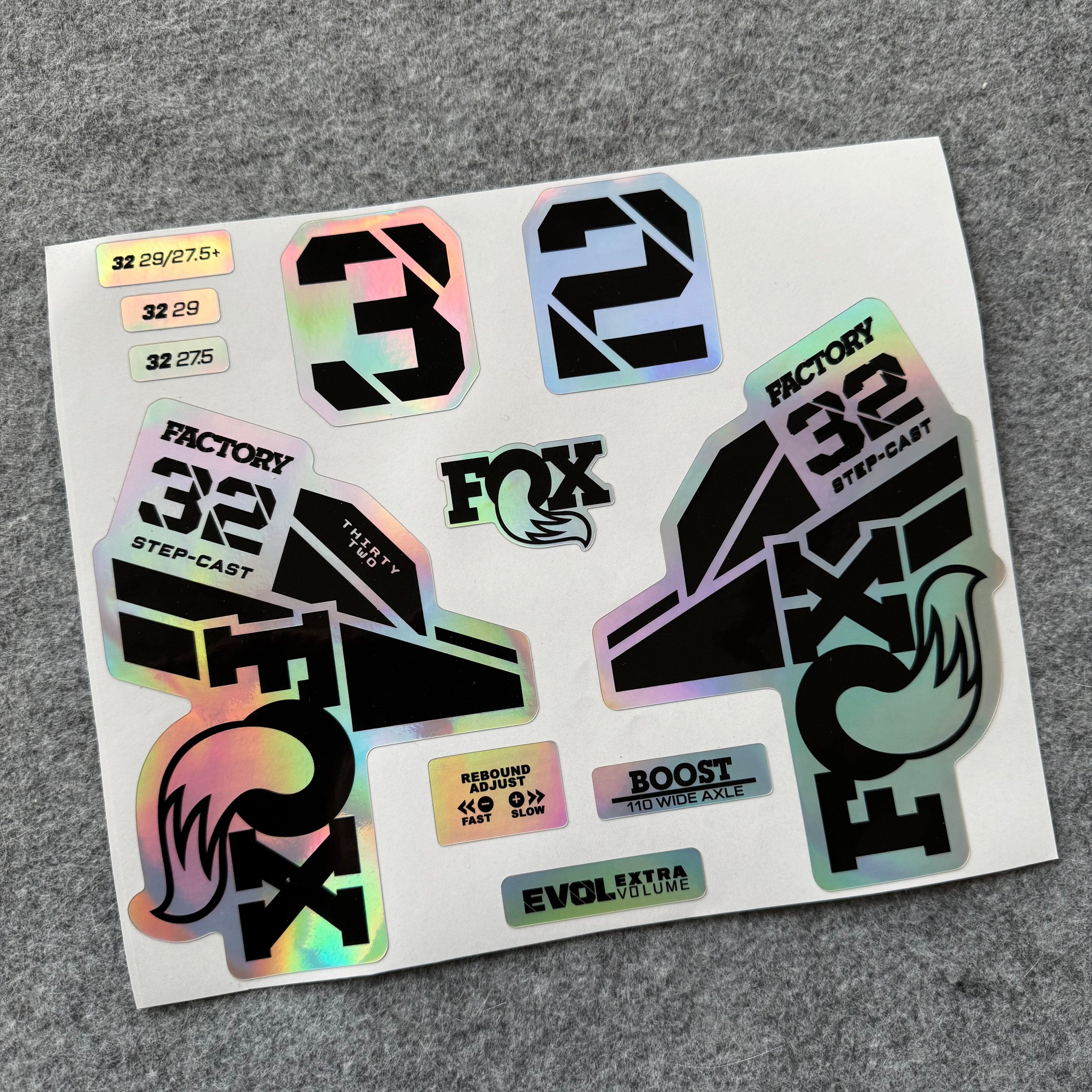 FOX MTB Fork Decal Kit | Waterproof FOX 32SC 34 36 38 40 KASHIMA