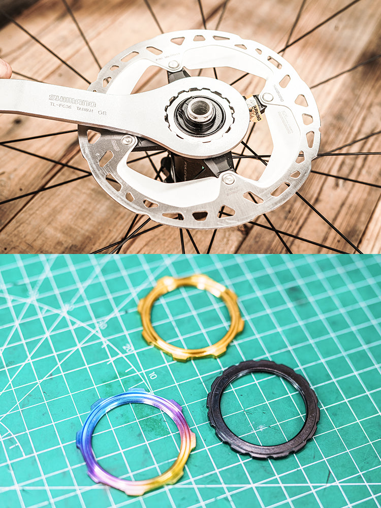 Bague de serrage Centerlock en titane pour Bora Ultra WTO, Fulcrum Hyperon, roue Shamal | Campagnolo Carbon Racing Zero | Grade 5 TC4 CNC 5,2 g