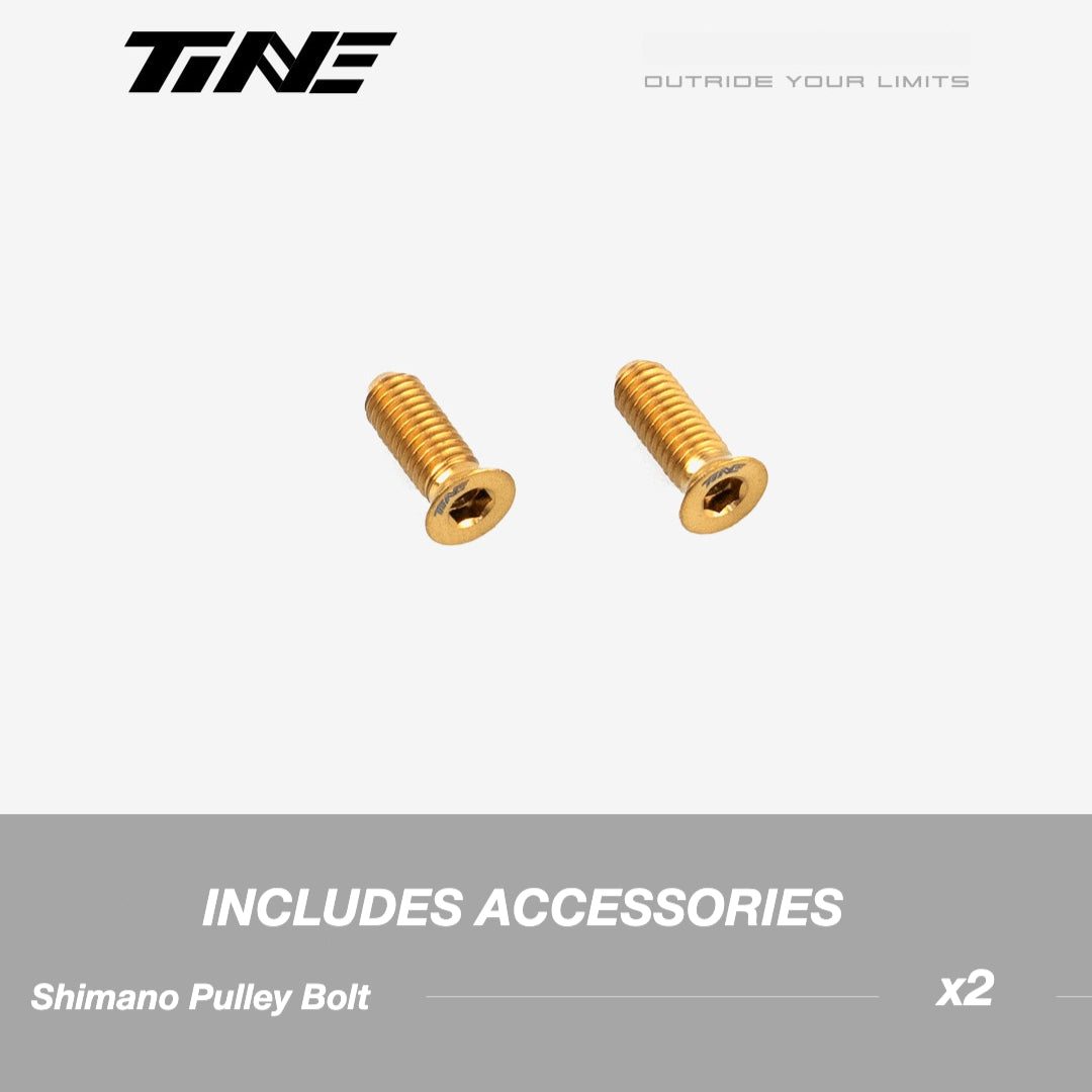 TiNE Titanium Shimano Jockey Wheel Bolts | Ultra-Light Road Bike Pulley Bolts