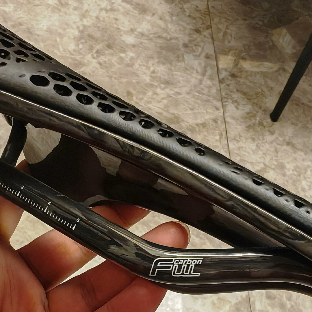 PAVEWAY R4 3D Inspired Full Carbon Racing Saddle | Ultra-Light Integrated Carbon Rail Saddle