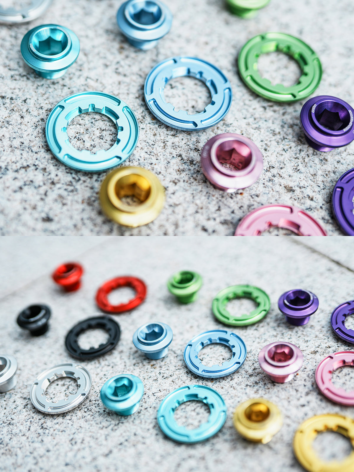 Chaser Ultra-Light Aluminum Crank Bolt Kit for Elilee XXE X310｜Chainring Fixing Bolt & Anti-Loosening Cap Set (with Aerodynamic Dust Cap)