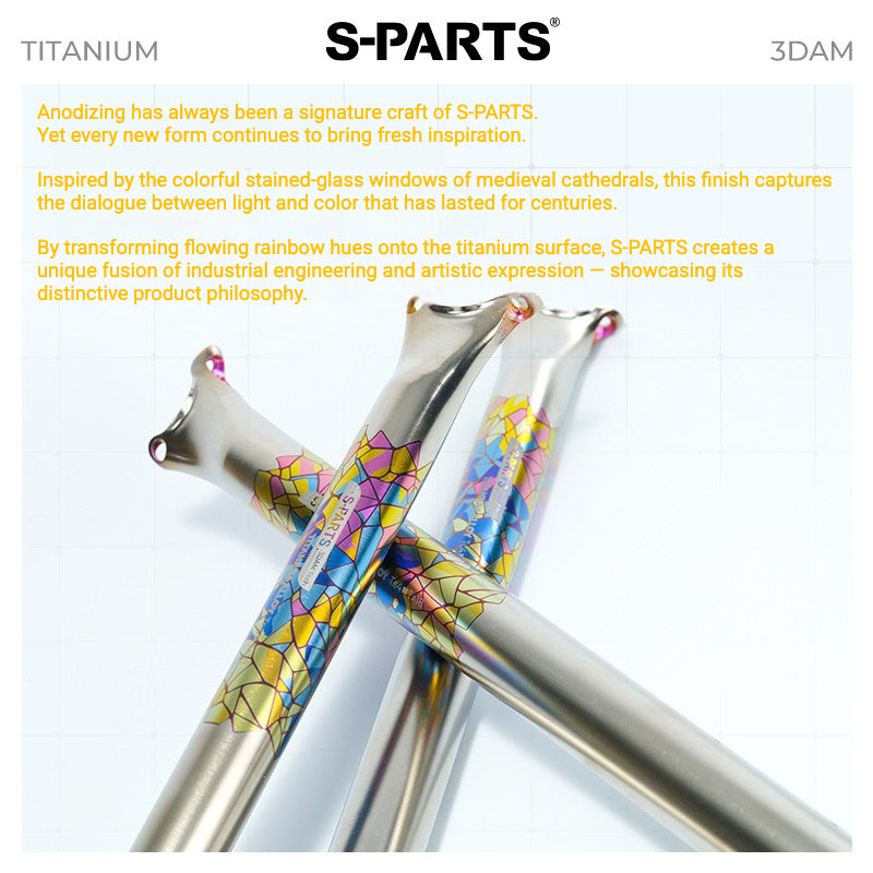S-PARTS 3DAM Titanium Saddle Clamp Yoke Kit – Lightweight 3D Printed Titanium Upgrade