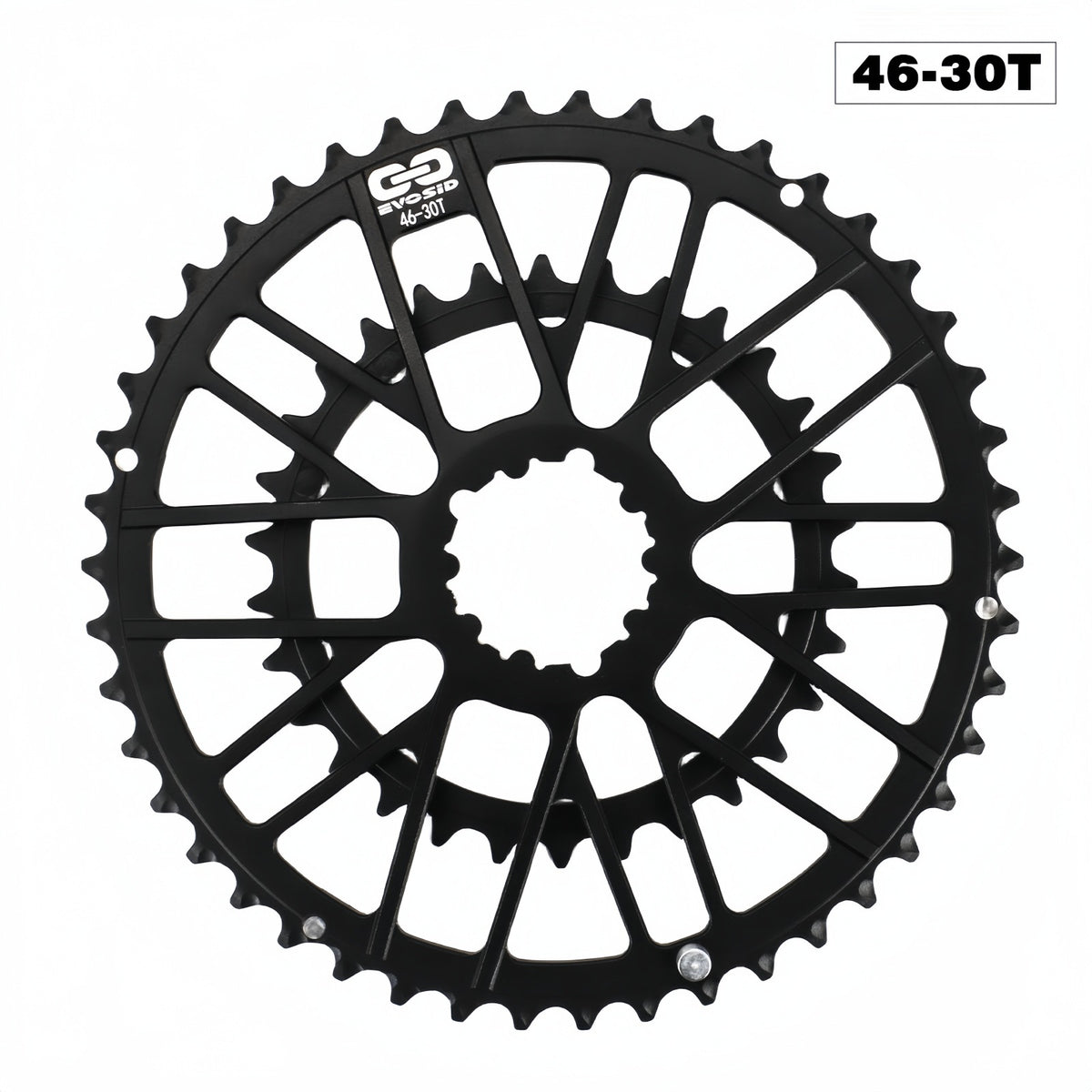 EVOSID CNC 로드 바이크 체인링 세트 | 46-30T / 48-32T | 7075-T6 알루미늄 | 3-볼트 직결 마운트 | GXP 크랭크 호환