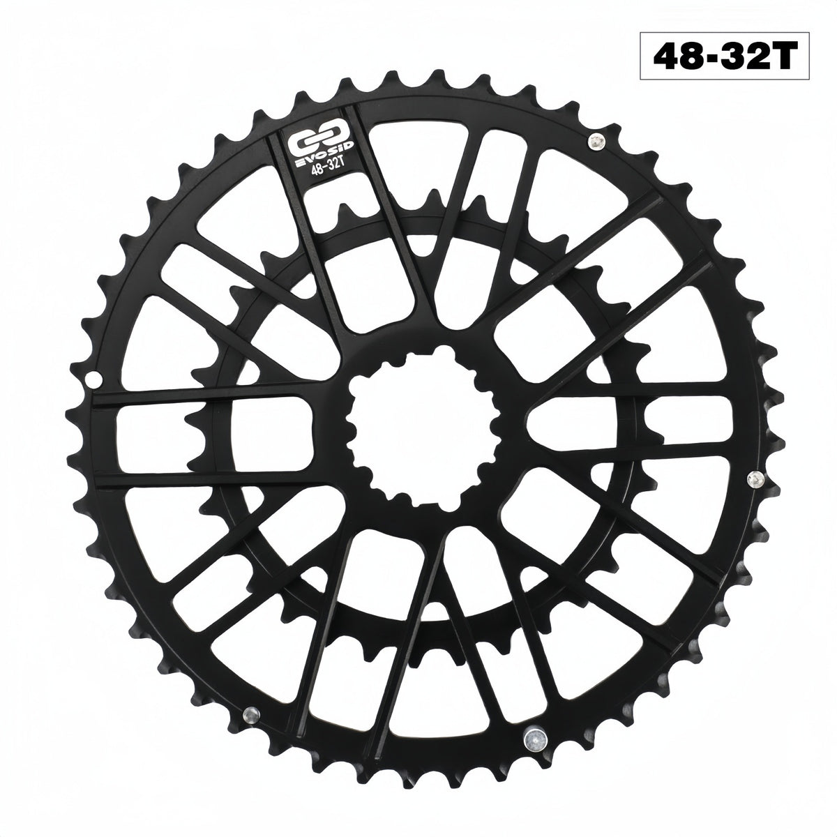EVOSID CNC 로드 바이크 체인링 세트 | 46-30T / 48-32T | 7075-T6 알루미늄 | 3-볼트 직결 마운트 | GXP 크랭크 호환