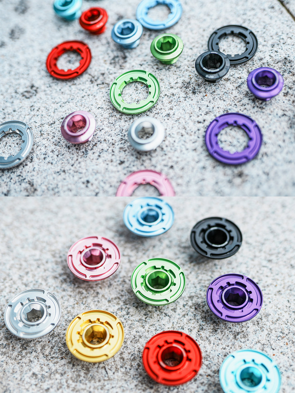 Chaser Ultra-Light Aluminum Crank Bolt Kit for Elilee XXE X310｜Chainring Fixing Bolt & Anti-Loosening Cap Set (with Aerodynamic Dust Cap)