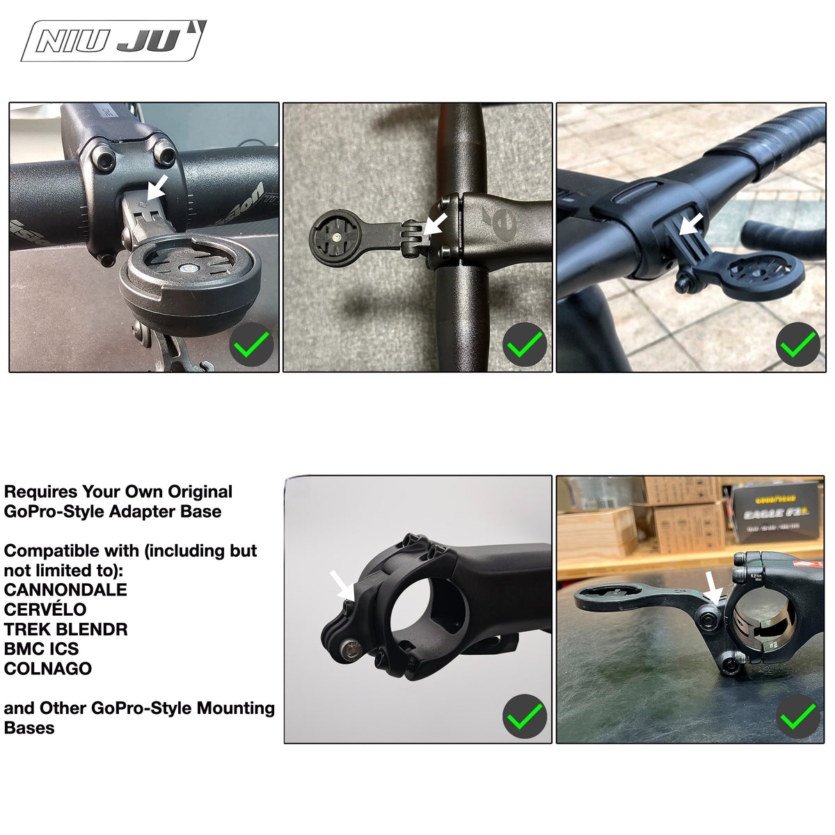 TREK BLENDR Computer Mount Extension for Madone | Garmin Wahoo GoPro Compatible Aluminum Mount
