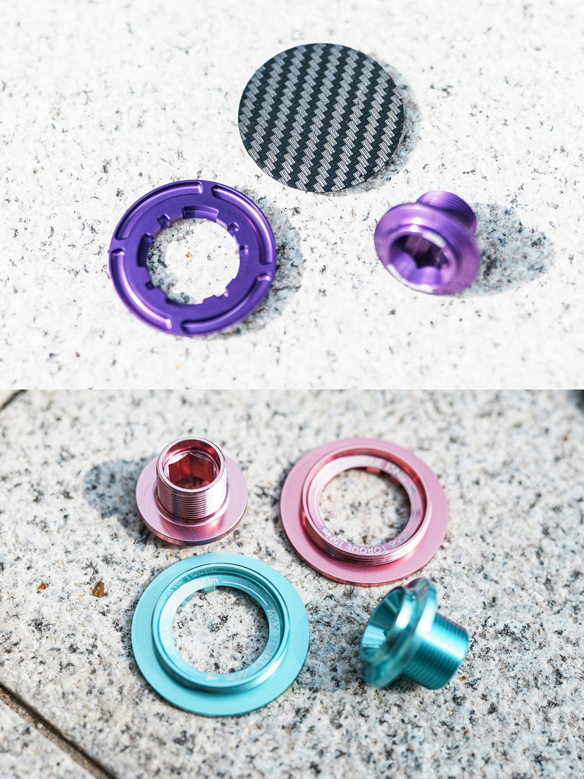 Chaser Ultra-Light Aluminum Crank Bolt Kit for Elilee XXE X310｜Chainring Fixing Bolt & Anti-Loosening Cap Set (with Aerodynamic Dust Cap)