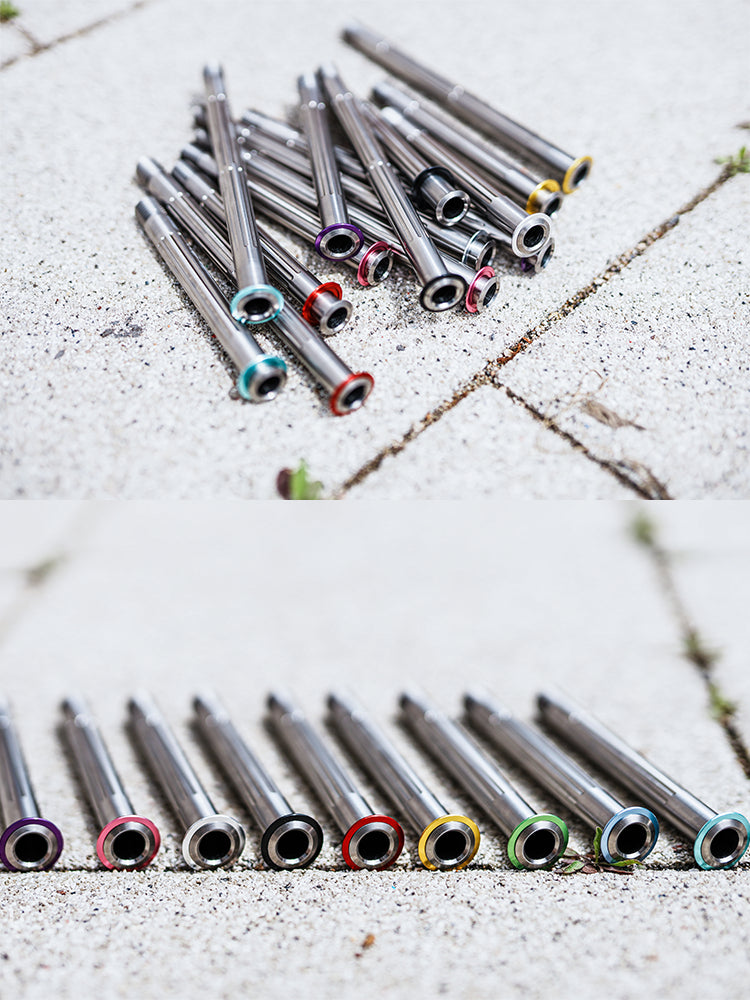 Chaser 울트라라이트 티타늄 스루 액슬 세트 for GIANT TCR & Propel | TC11 티타늄 | 116mm/161mm | 한 쌍당 37g