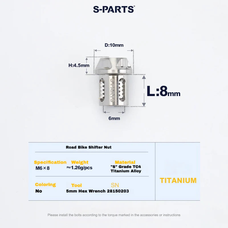 S-PARTS Titanium Drivetrain Bolt Kit for MAGENE QED Electronic Groupset