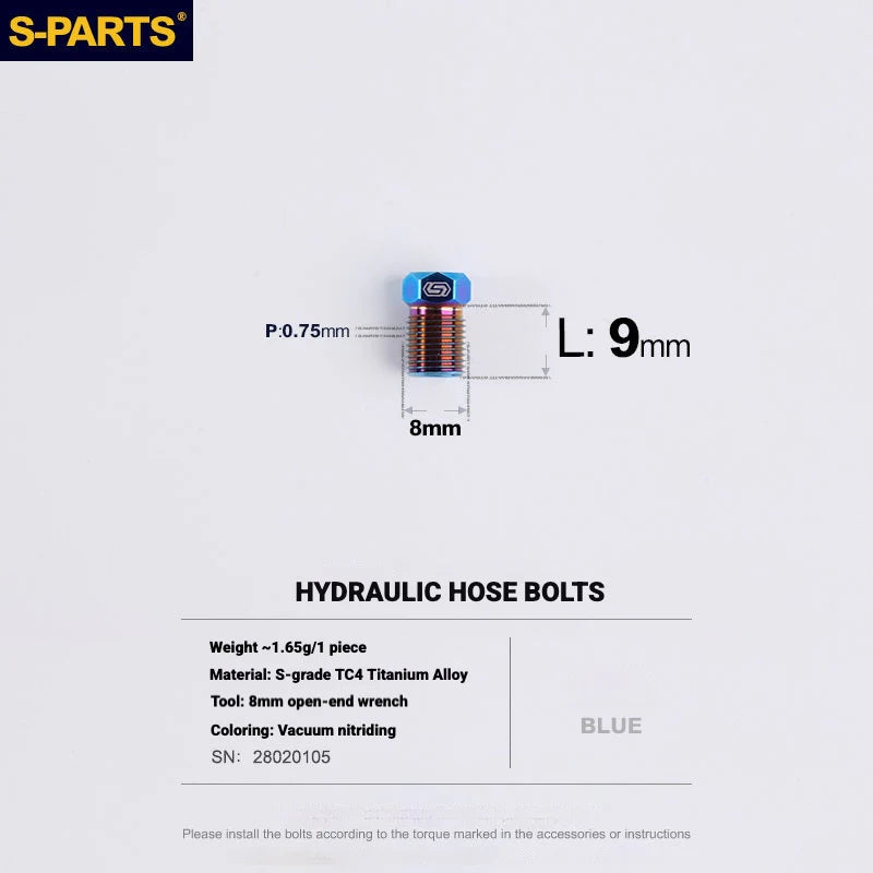 S-PARTS Titanium Disc Brake Bolt Kit for MAGENE QED Hydraulic Brake System