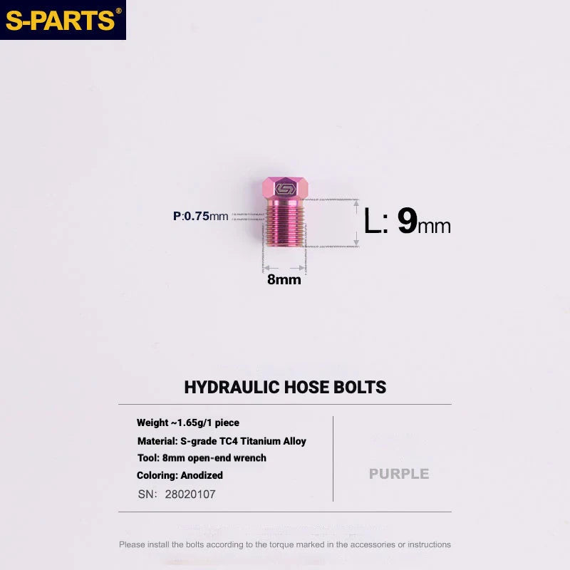 S-PARTS Titanium Disc Brake Bolt Kit for MAGENE QED Hydraulic Brake System