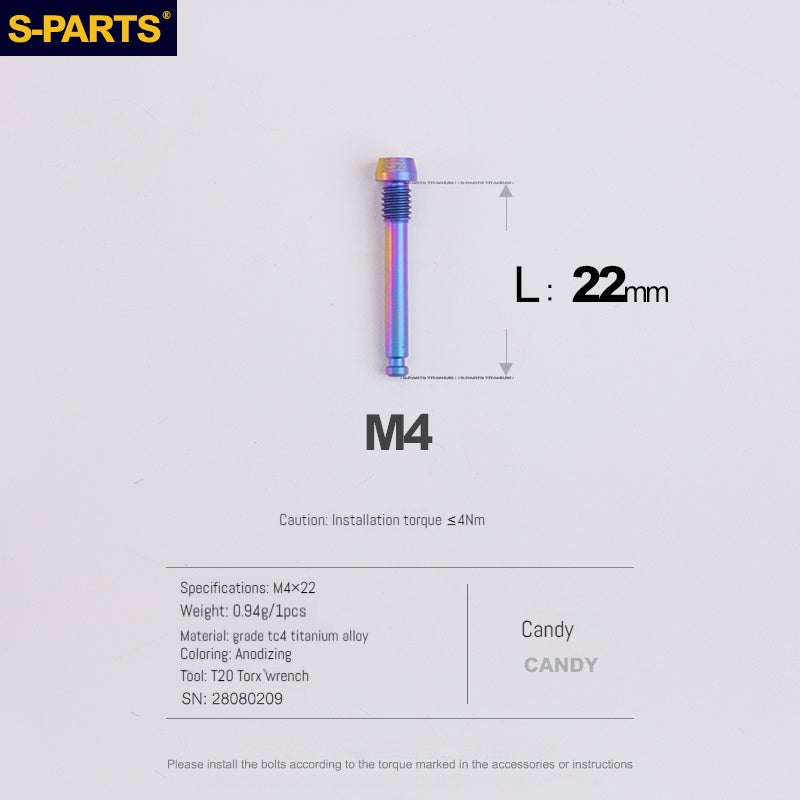 S-PARTS Titanium Disc Brake Bolt Kit for MAGENE QED Hydraulic Brake System