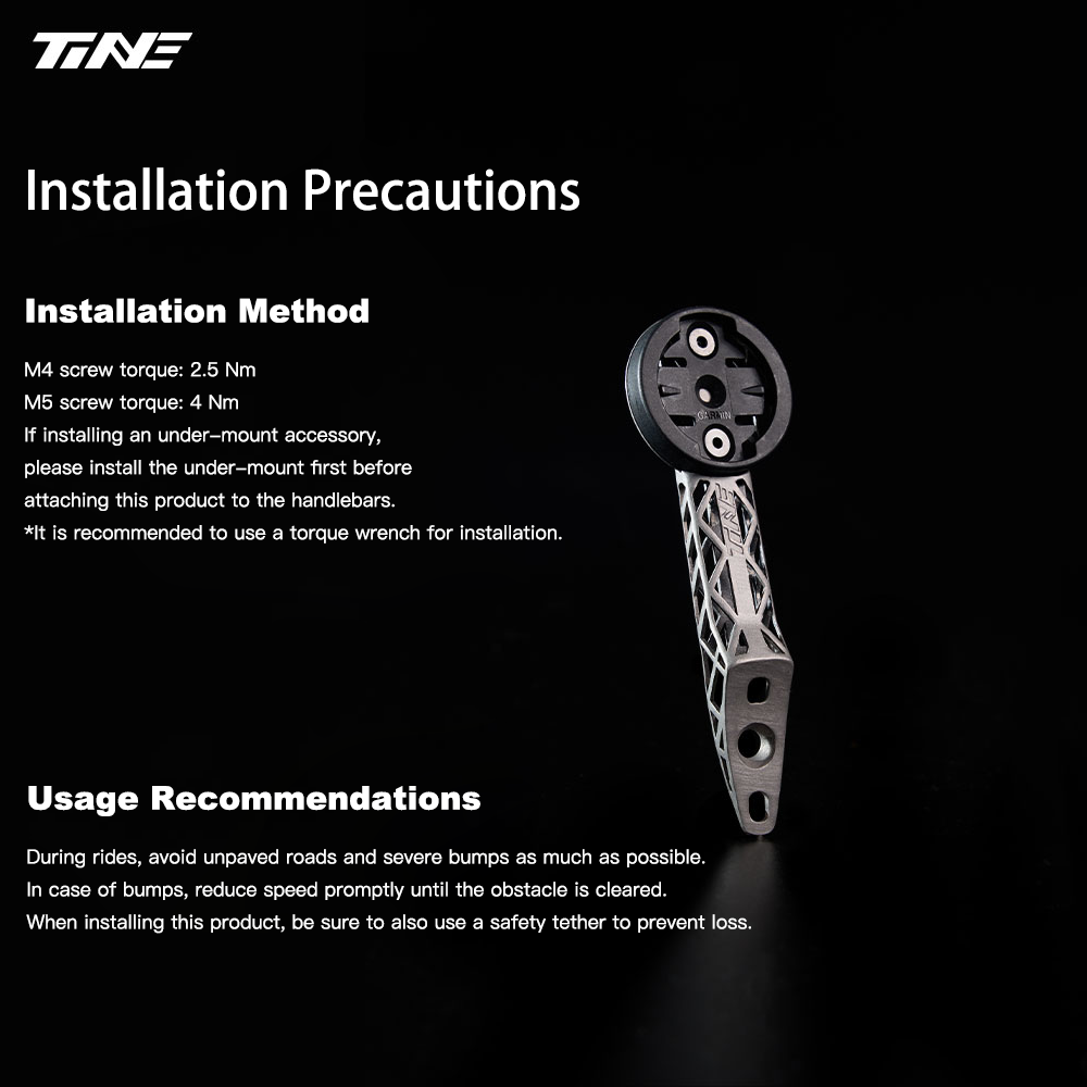 TiNE ультралегкие титановый шоссейный руль с 3D-печатным креплением для компьютера, полностью полый, высокая прочность, 1 шт.