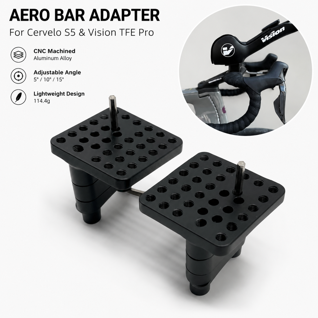 Cervélo S5 Vision TFE Aero Bar Adapter | Custom 5° / 10° / 15