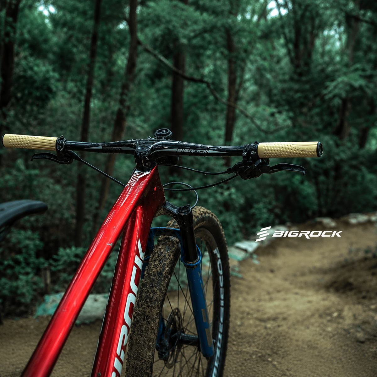 BIGROCK Mountain Bike Integrated Handlebar -22° 740mm Lightweight XC Racing Handlebar