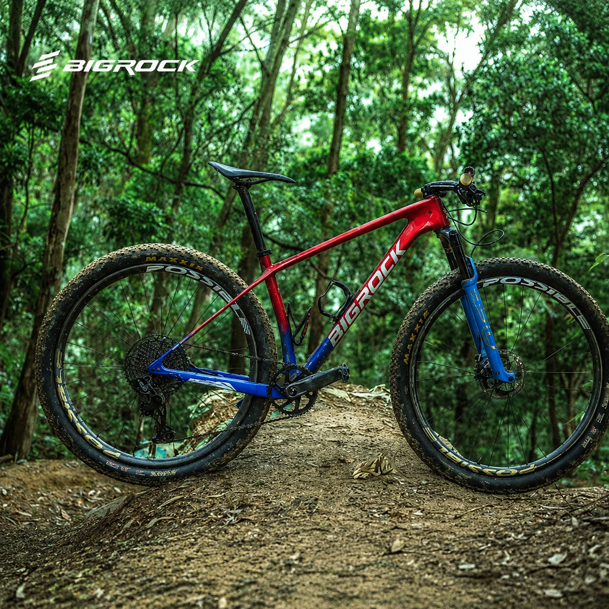 BIGROCK Mountain Bike Integrated Handlebar -22° 740mm Lightweight XC Racing Handlebar