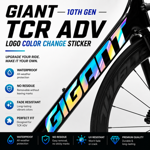 2025 Giant TCR Advanced Gen 10 Logo Decals | Waterproof OEM Frame Stickers