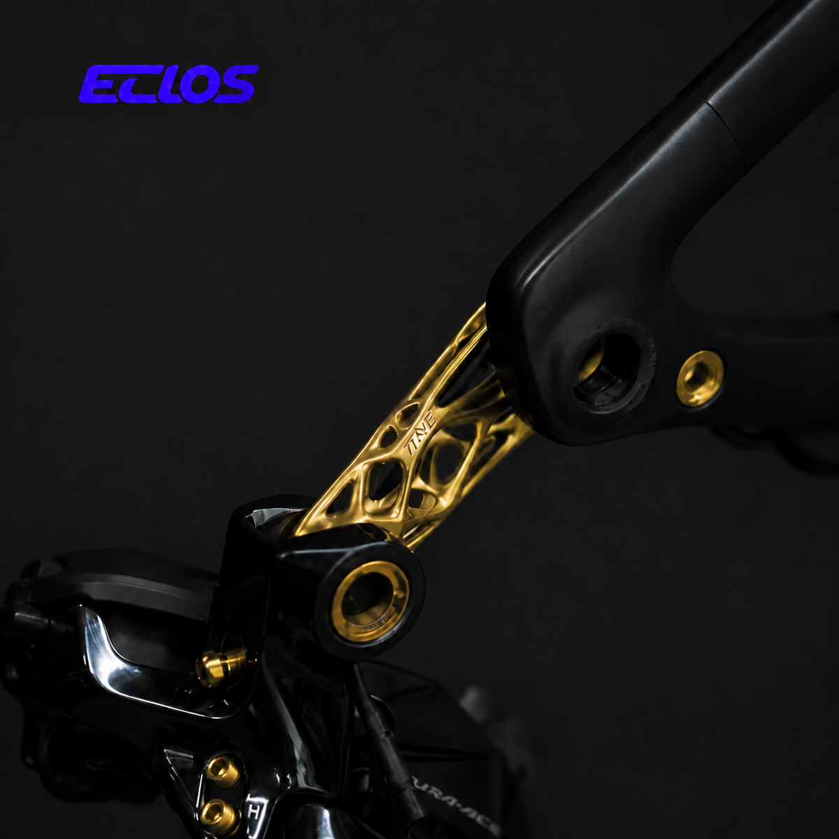 TiNE ECCLOS CryoFusion Titanium UDH Derailleur Hanger for Factor ONE | Ultra-Light Bionic Topology