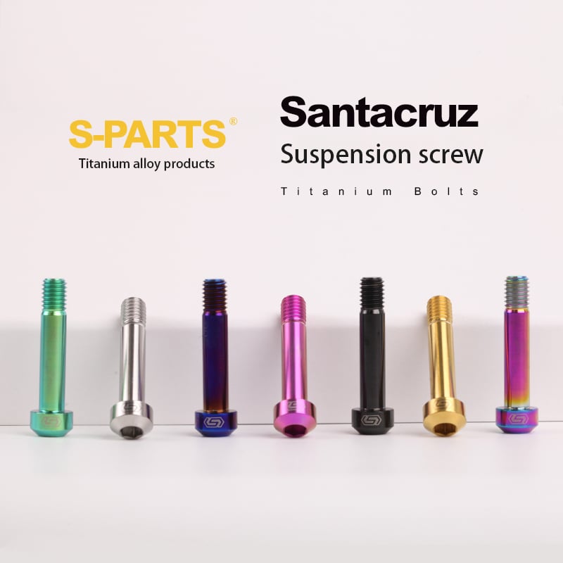 Tornillos especiales para bicicleta de aleación de titanio M8, tornillos amortiguadores, accesorios multicolor para bicicletas
