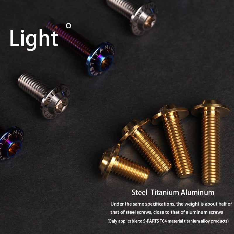 Tornillos de titanio para motocicleta eléctrica S-PARTS A3 con cabezal de paraguas M8