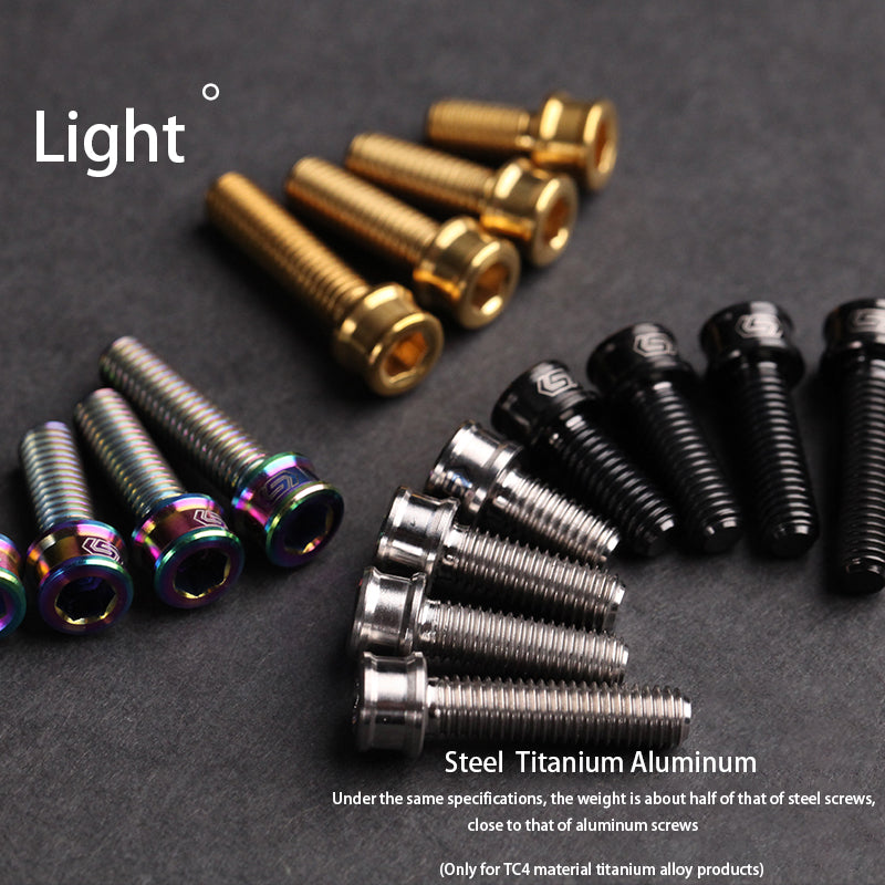 S-PARTS Vis en alliage de titane M5x10-35mm à tête cylindrique, ultra légère