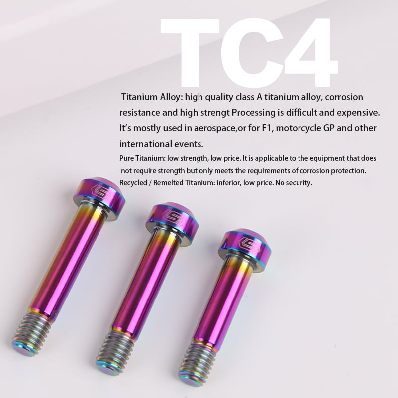 Tornillos especiales para bicicleta de aleación de titanio M8, tornillos amortiguadores, accesorios multicolor para bicicletas