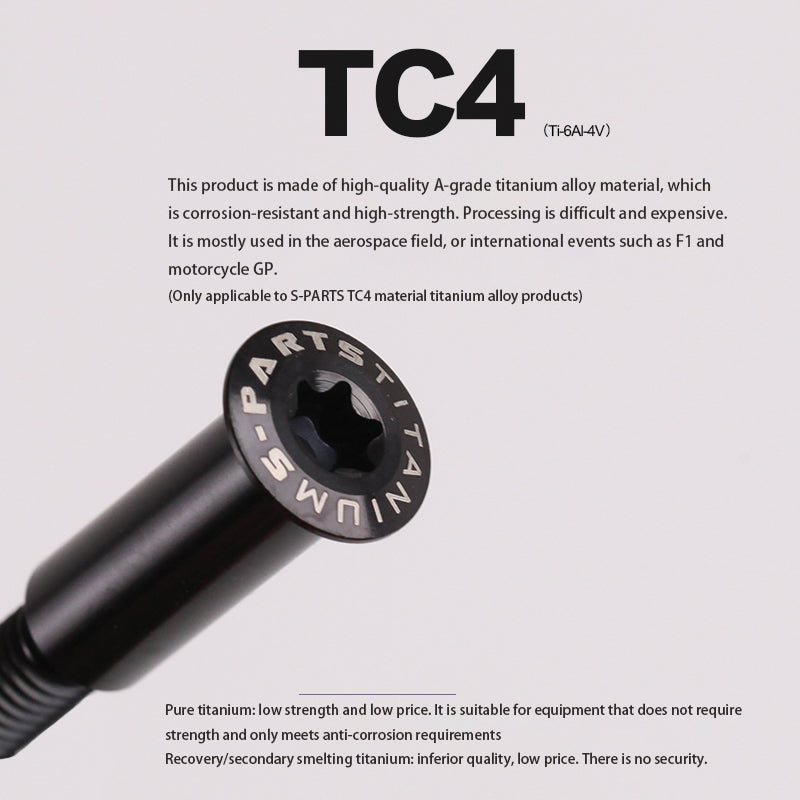 S-PARTS Tornillo de aleación de titanio para motocicleta eléctrica, punto de pivote de bomba superior M6, pasador de embrague, pasador de freno