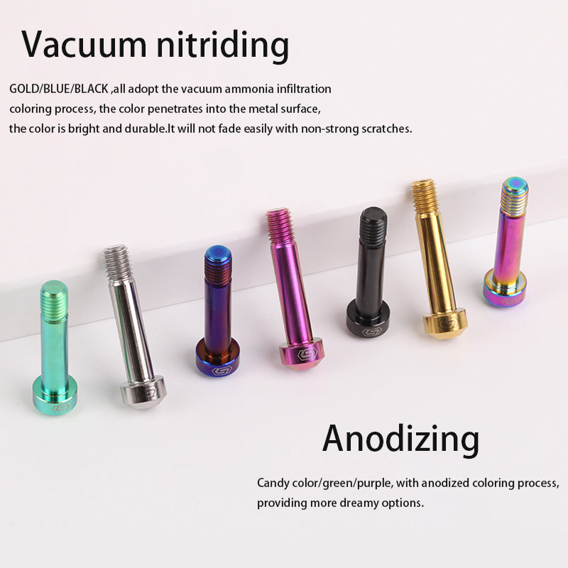 Tornillos especiales para bicicleta de aleación de titanio M8, tornillos amortiguadores, accesorios multicolor para bicicletas