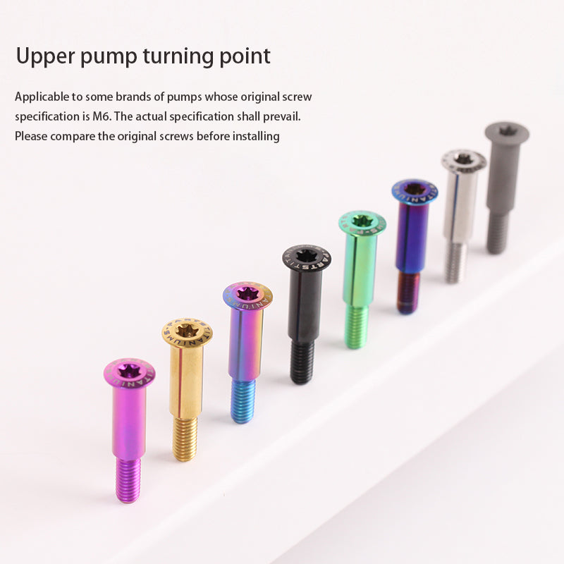 S-PARTS Tornillo de aleación de titanio para motocicleta eléctrica, punto de pivote de bomba superior M6, pasador de embrague, pasador de freno