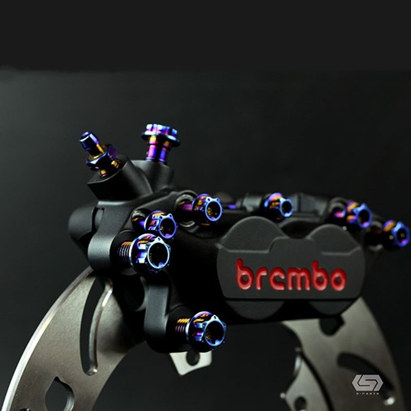 S-PARTS Brembo par 4/par 2 Tornillo de titanio para pinza de freno 