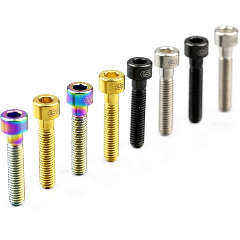 S-PARTS M6x30/40/35/50/60/70 Cubierta de dirección Pinza de freno de disco Tornillo de cabeza de vástago de aleación de titanio
