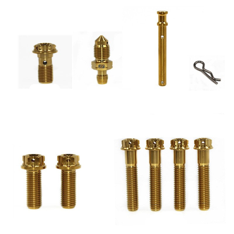 S-PARTS Brembo par 4/par 2 Tornillo de titanio para pinza de freno 