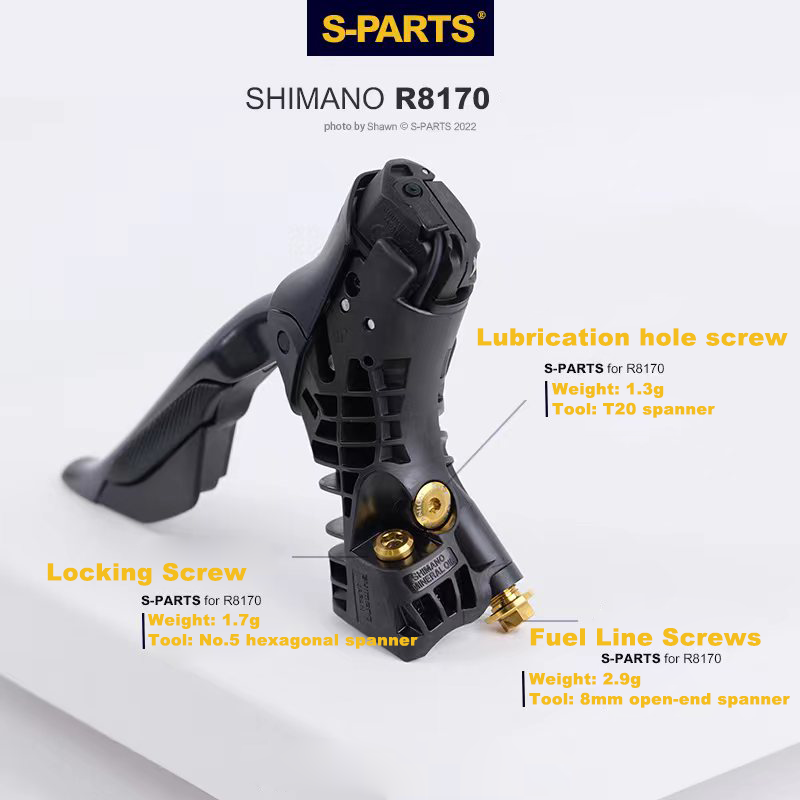 S-PARTS Road Bike Drivetrain Titanium Screw Kit Adaptation for SHIMANO UT R7150 R8000 R8050 R8170 R7170 R9270 R8070 R9100