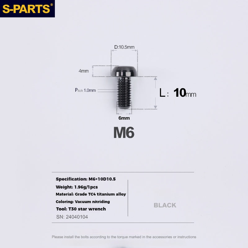 S-PARTS Tornillo de compresión para palanca de cambios de aleación de titanio, bloqueo de freno, desviador delantero y trasero para bicicleta de montaña y carretera