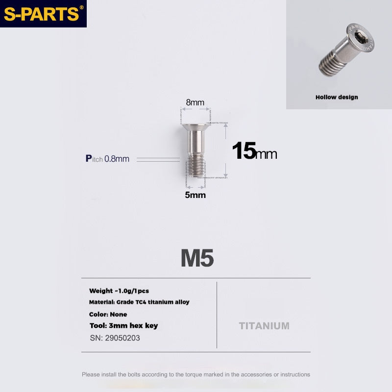 Tornillos de rueda guía de aleación de titanio S-parts Stan Tornillo de polea de rueda jockey de desviador trasero de titanio SRAM UT DA XT XTR para Shimano Sram