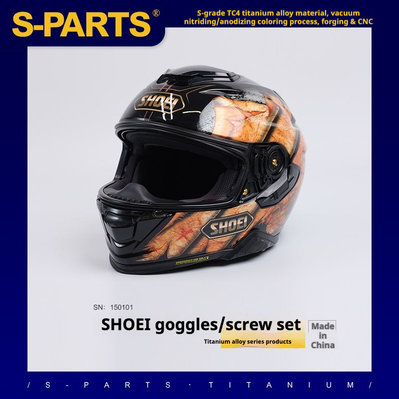 SPARTS Jeu de vis de fixation en titane pour mécanisme de pare-brise de casque de moto SHOEI Z7Z8 X14 GTAIRGTAIR2