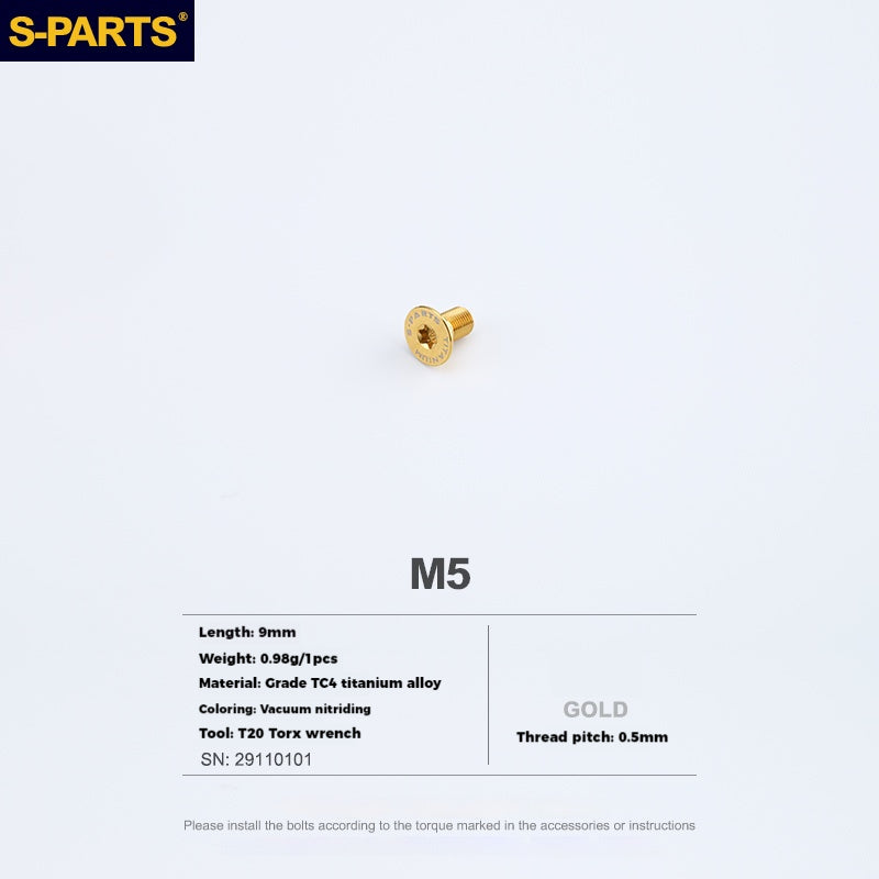 Vis d'intégration pour shifter SRAM en alliage de titane S-PARTS