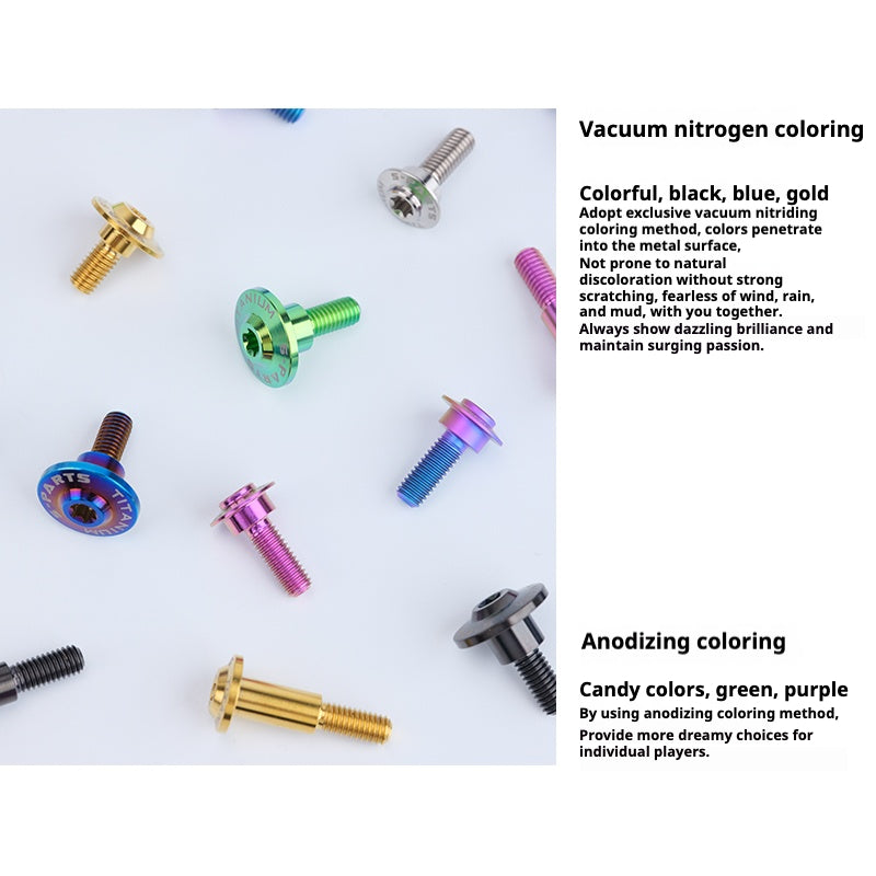 SPARTS A3 Umbrella Head Step Series M5 Purple Titanium Screws Motorcycle Auto