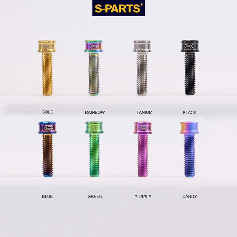 S-PARTS Vis en alliage de titane M5x10-35mm à tête cylindrique, ultra légère