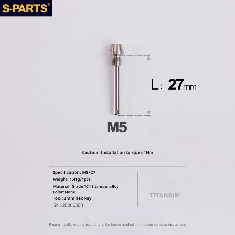 S-PARTS Tige de retenue de goupille de plaquette de frein en titane pour frein à disque Shimano Sram Magura HOPE