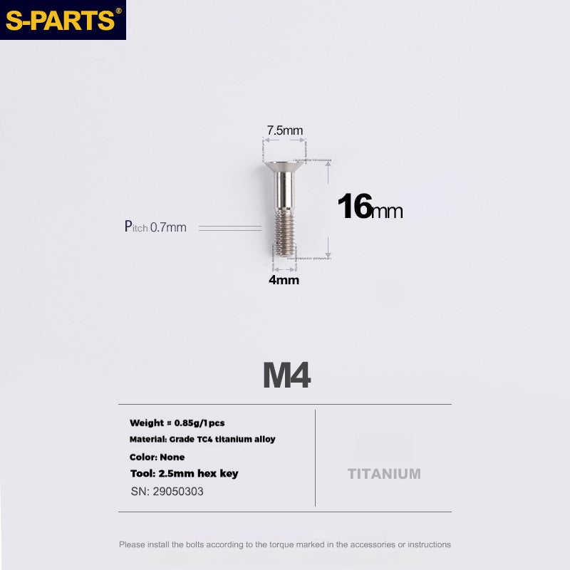 Tornillos de rueda guía de aleación de titanio S-parts Stan Tornillo de polea de rueda jockey de desviador trasero de titanio SRAM UT DA XT XTR para Shimano Sram