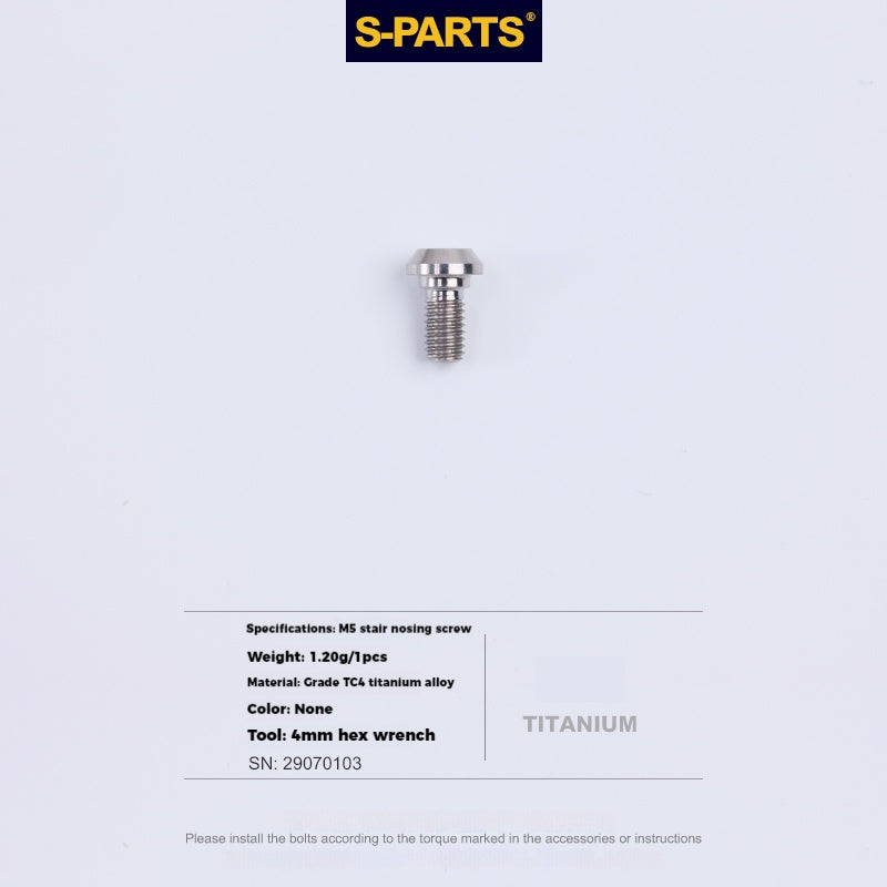 S-PARTS Tornillo de compresión para palanca de cambios de aleación de titanio, bloqueo de freno, desviador delantero y trasero para bicicleta de montaña y carretera