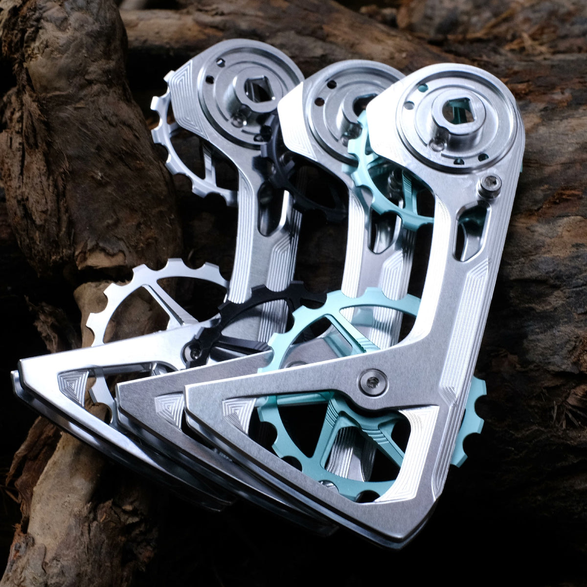 Système de poulie surdimensionnée SPIREX CNC pour SRAM AXS - Roulements en titane légers 14T+17T