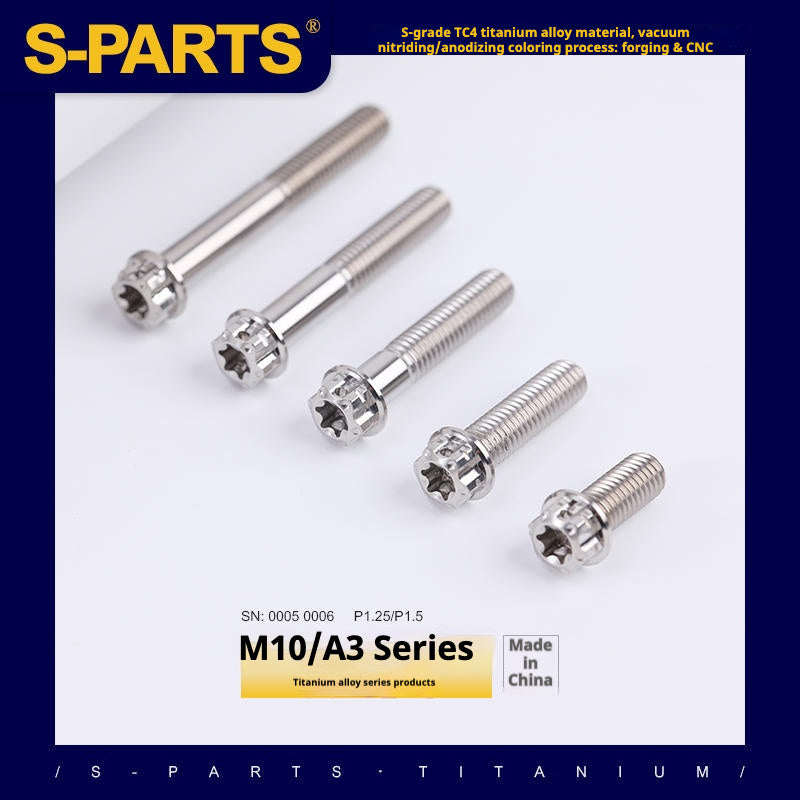 Tornillos de titanio SPARTS Color A3 Serie M10 L12-120 mm para motocicletas y automóviles