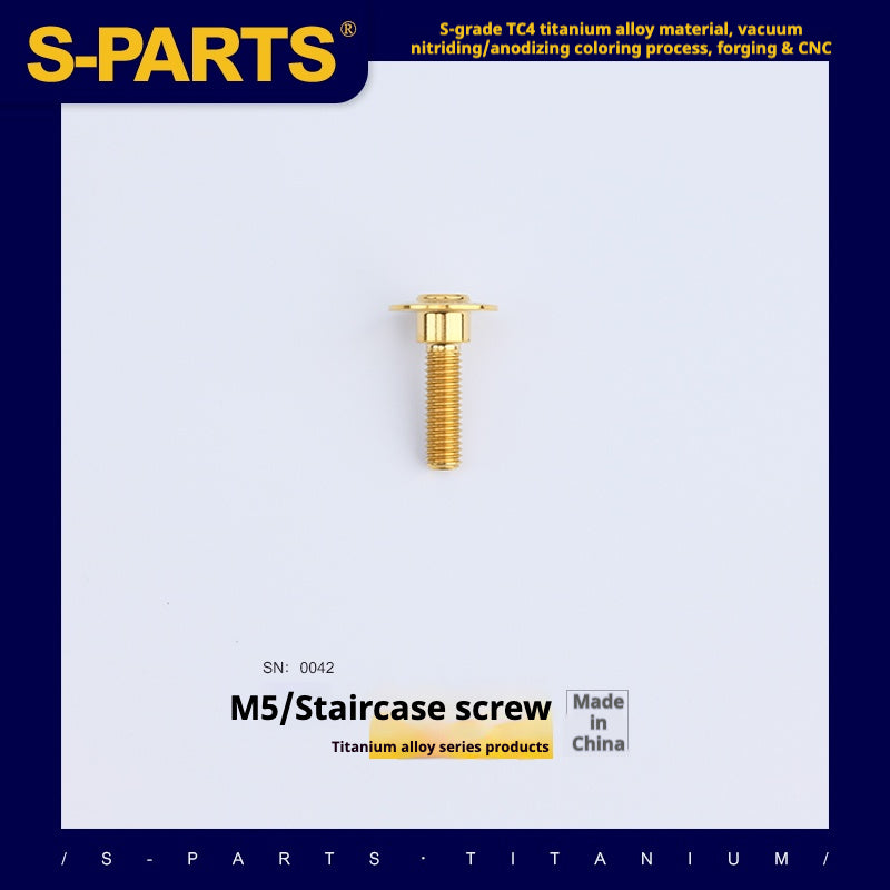 Viss SPART A3 Série Step Tête Parapluie M5 Titane Doré pour Moto et Auto